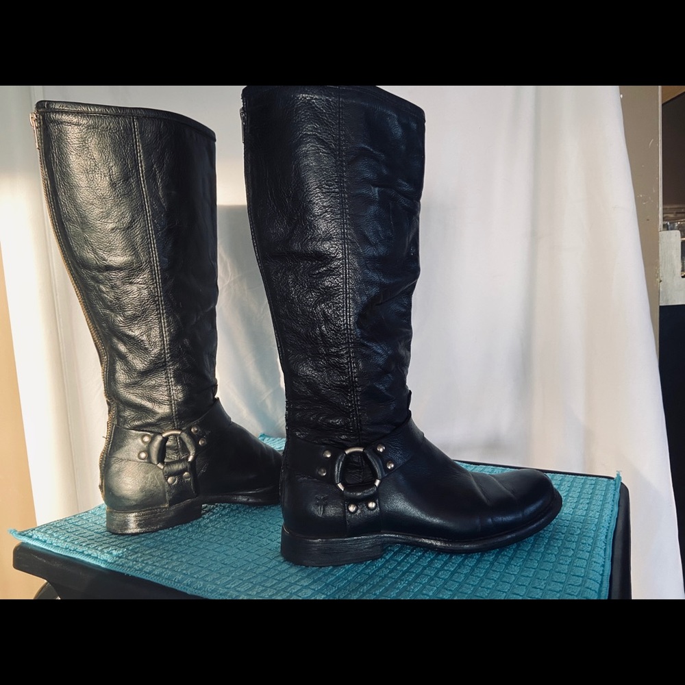 FRYE Phillip Harness Tall Sz 7 - Picture 2 of 8